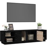 TV ormarić crni 156 x 40 x 40 cm od masivne borovine | Eponuda.ba