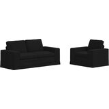 Set sofe 2 pcs Crna 182 x 80 x 82 cm tkanina | Eponuda.com