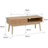 Casa Selección TV komoda u prirodnoj boji 115x48x40 cm Naroa – | shoptok.hr