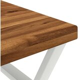  Polica za Lavabo - Umivaonik s prirodnim rubom montirana na zid - Prirodna i bijela 90 x 50 x 24 cm Četvrtasto | shoptok.hr