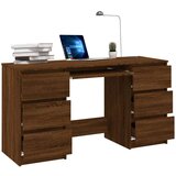  Pisaći stol boja smeđeg hrasta 140x50x77 cm konstruirano drvo | shoptok.hr