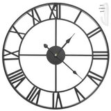 Malatec kovinska retro stenska ura - crna 47cm 00011434 | Shoptok.si