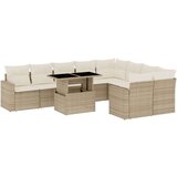 vidaXL 10-dijelni set vrtnih sofa s jastucima bež od poliratana | shoptok.hr