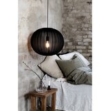 Markslöjd črna viseča svetilka s tekstilnim senčilom ø 50 cm florence – | Shoptok.si
