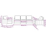  3-dijelni set sofa s jastucima krem baršunasti | shoptok.hr