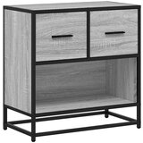 vidaXL Nočna omarica siva sonoma 60x31x60 cm inž. les in kovina | Shoptok.si