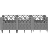  Vrtna sadilica s klinovima svjetlosiva 123 5x43 5x43 5 cm PP | shoptok.hr