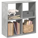 Sobna pregrada / regal za knjige sivi 69,5x29x69,5 cm drveni | shoptok.hr