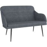  Klupa tamnosiva 110 x 76 x 80 cm baršunasta | Eponuda.com