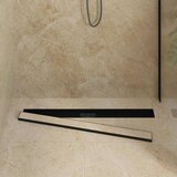  2 v 1 Odvod za prho Črna 90 cm Nerjaveče jeklo 304, (5000248859) | Shoptok.si