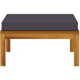  Stolček za noge s temno sivo blazino trden akacijev les, (20660945) | Shoptok.si