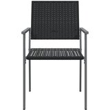  Vrtne stolice 4 kom crne 54 x 62,5 x 89 cm od poliratana | shoptok.hr