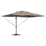 vidaXL Kantilever senčnik - Taupe Taupe Tkanina Velik | Shoptok.si