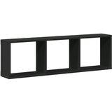 Maison Chic Stenska omarica - Zidna omarica 100x16x30 cm črna inženirski les iu1312, (22063681) | Shoptok.si