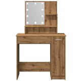 vidaXL Toaletni stol s LED-om Artisan hrast 86,5x35x136 cm | shoptok.hr