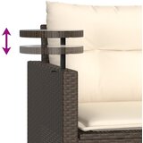  3-dijelni set vrtnih sofa s jastucima smeđi od poliratana | shoptok.hr