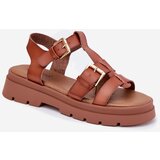 EVENTO Eco Leather Sandals Women With Buckles Camel Mireza | ePonuda.com