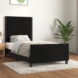  Okvir za krevet s uzglavljem crni 90x200 cm baršunasti | shoptok.hr