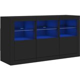 Maison Chic Komoda - Predalnik z LED lučkami črna 123x37x67 cm, (21717568) Cene