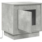 Noćni ormar S LED lampica 2 pcs Betonski sivi 44 x 34,5 x 45 cm | shoptok.hr
