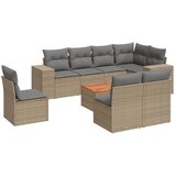 Maison Chic Seti vrtnega pohištva - Vrtna garnitura 9-delna z blazinami bež poli ratan, (21795799) | Shoptok.si