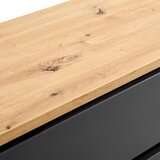 XORA nizka omarica barve grafita, hrast artisan | Shoptok.si