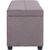  Klupa s pretincem za pohranu 116 cm bež poliesterska | shoptok.hr