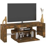 TV ormarić s LED svjetlima boja dimljenog hrasta 120x35x40 cm | shoptok.hr