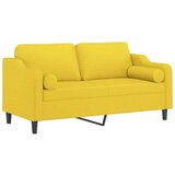  Dvosjed s ukrasnim jastucima svjetložuti 140 cm od tkanine | shoptok.hr