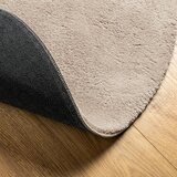  Tepih HUARTE kratkih vlakana meki i perivi Ø100 cm boja pijeska | shoptok.hr