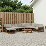  Set vanjskih sofa 9 pcs Prirodna i svjetlosiva | shoptok.hr