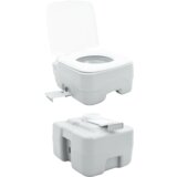 vidaXL Kamperska Kema Siva Telesa + Bela Pokrov Ni primerno | Shoptok.si