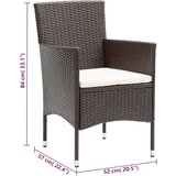  Vrtna jedilna garnitura 11-delna poli ratan rjava, (20998789) | Shoptok.si