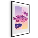  Plakat - Fantastic Fish - artistic illustration of fish on a colorful background 40x60 Crni okvir s margom | shoptok.hr
