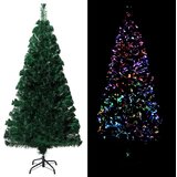  Umetna novoletna jelka s stojalom zelena 150 cm optična vlakna | Shoptok.si