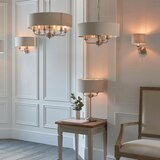  Endon 94361 - Luster na lancu HIGHCLERE 3xE14/40W/230V bež/matni hrom | Eponuda.com
