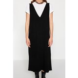 Trendyol Black Maxi Knitwear V-Neck Gilet Dress | Eponuda.ba