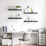  Plutajuće zidne police 4 kom crne 80 x 23,5 x 3,8 cm MDF | shoptok.hr