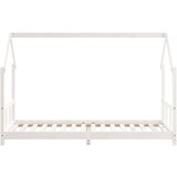  Otroški posteljni okvir bel 90x200 cm trdna borovina, (20916871) | Shoptok.si