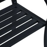  Vrtna klupa 125 cm crna čelična | shoptok.hr