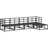 vidaXL Sjedeća garnitura za vrt 5 pcs Crna 283 x 141.5 x 71 cm | shoptok.hr