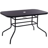 springos metalni vrtni stol 140x80 cm crni | shoptok.hr