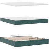  Okvir kreveta s madracima tamnozeleni 200x200cm baršunasti | shoptok.hr