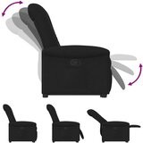 vidaXL Naslonjač na podizanje od tkanine crni | shoptok.hr