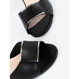 Sergio Leone Women's heeled sandals with an open heel black | Shoptok.si