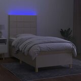  box spring s madracem LED krem 90x190 cm od tkanine | shoptok.hr