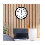  Analogna stenska ura 20cm sekundna tiha črna | Shoptok.si