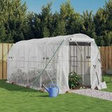  Rastlinjak z jeklenim okvirjem bel 8 m² 4x2x2 m | Shoptok.si