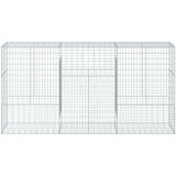 vidaXL Gabionska košara s poklopcem 300x50x150 cm pocinčano željezo | shoptok.hr