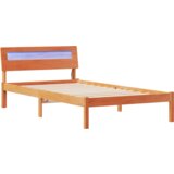  Krevetna konstrukcija S LED lampica s uzglavljem Voštano smeđa 75 x 190 cm | shoptok.hr